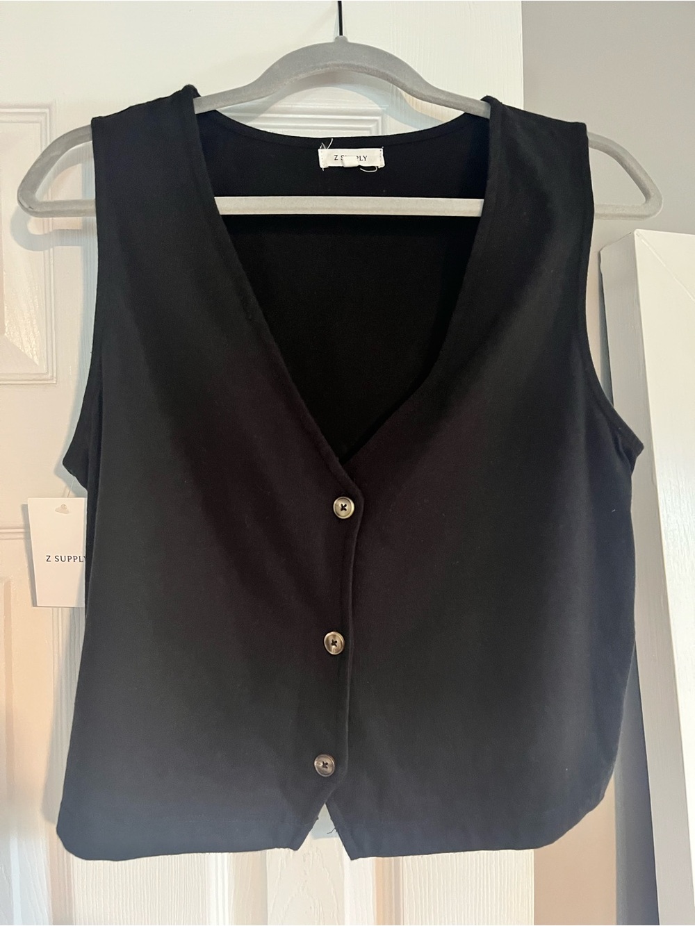 Z Supply Black Noelle Jersey Top - M